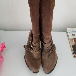 ZiGi girl Cassie Leather Boots Size 7.5 GUC Brown
